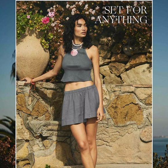 Free People Charcoal Skirt Set - Picture 1 of 3